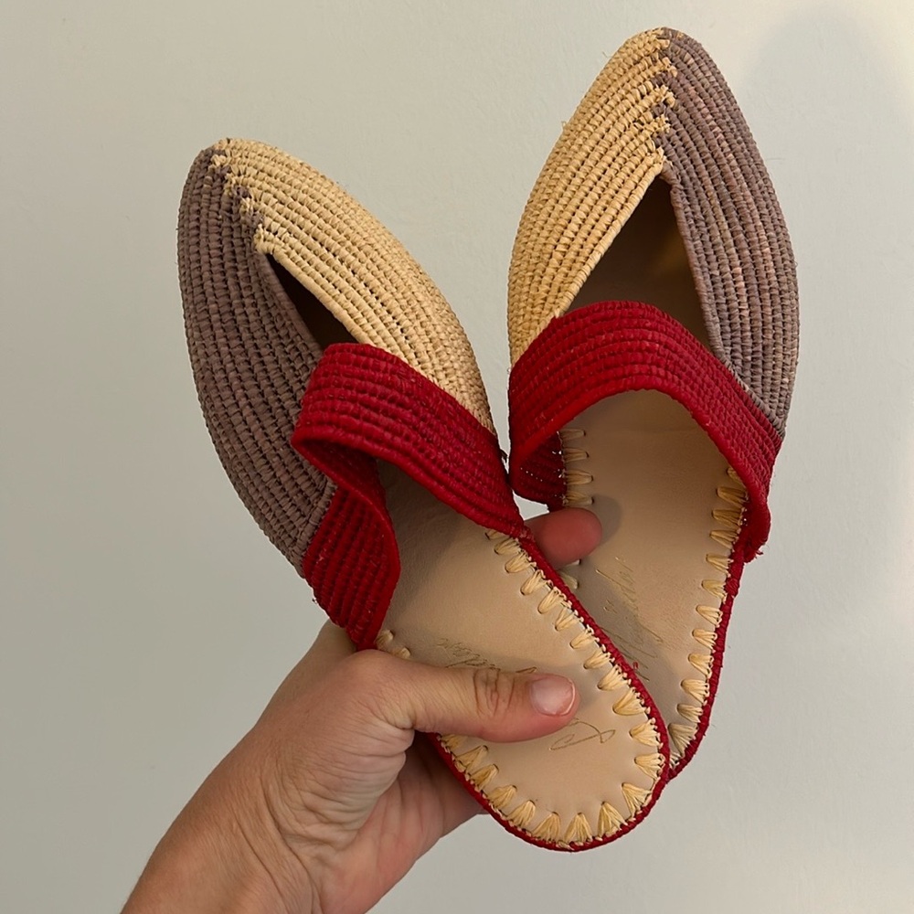 Colorful Woven Slides size 8